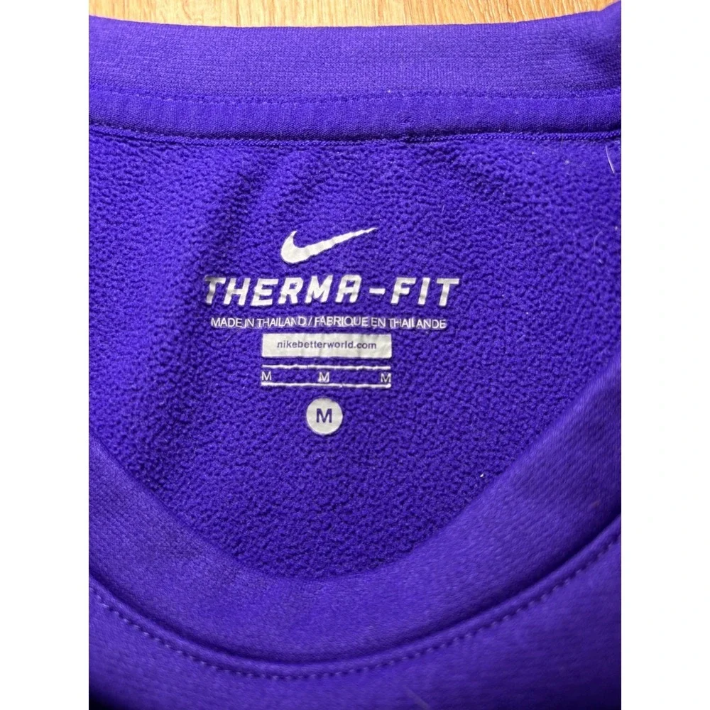 NIKE Therma-Fit Womens CrewNeck Pullover Sweatshirt‎ Purple Polyester Sz M